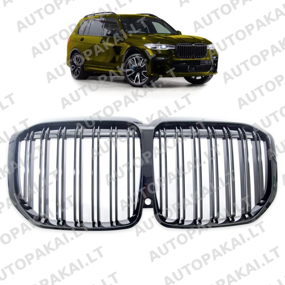 Grille Dual Line Gloss Black for BMW X7 (G07) Pre-Facelift 2019-2022