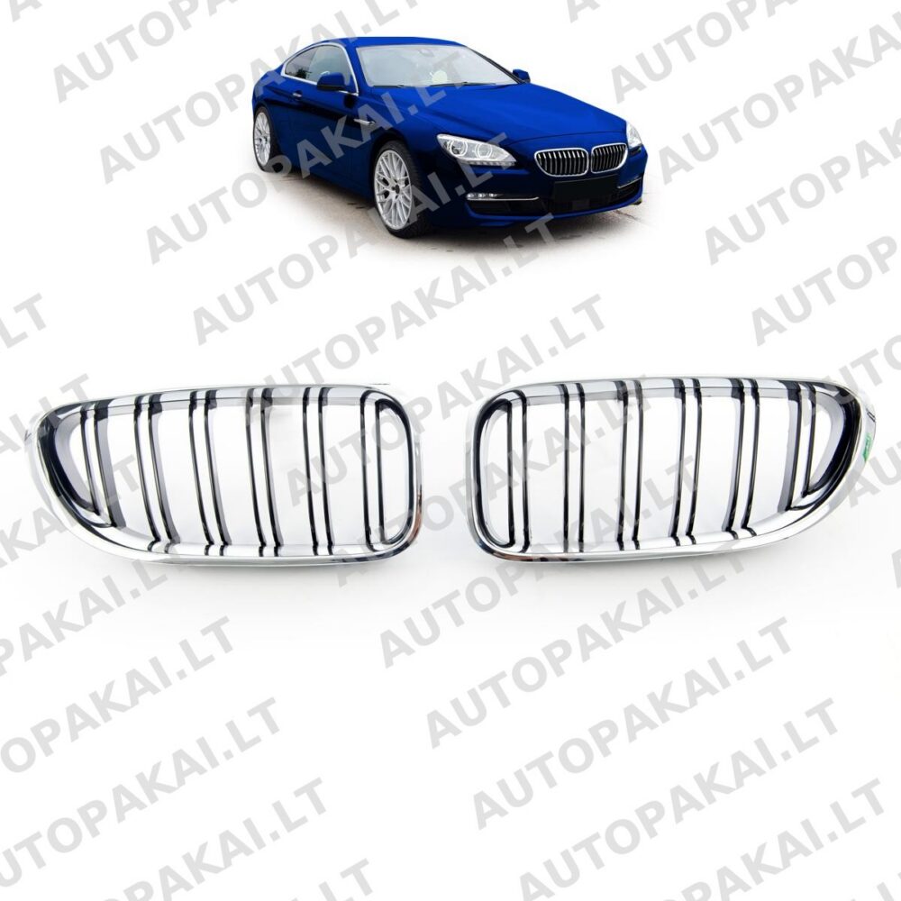 Grille Dual Line Chrome & Black for BMW 6 (F13,F12,F06) 2011-2018