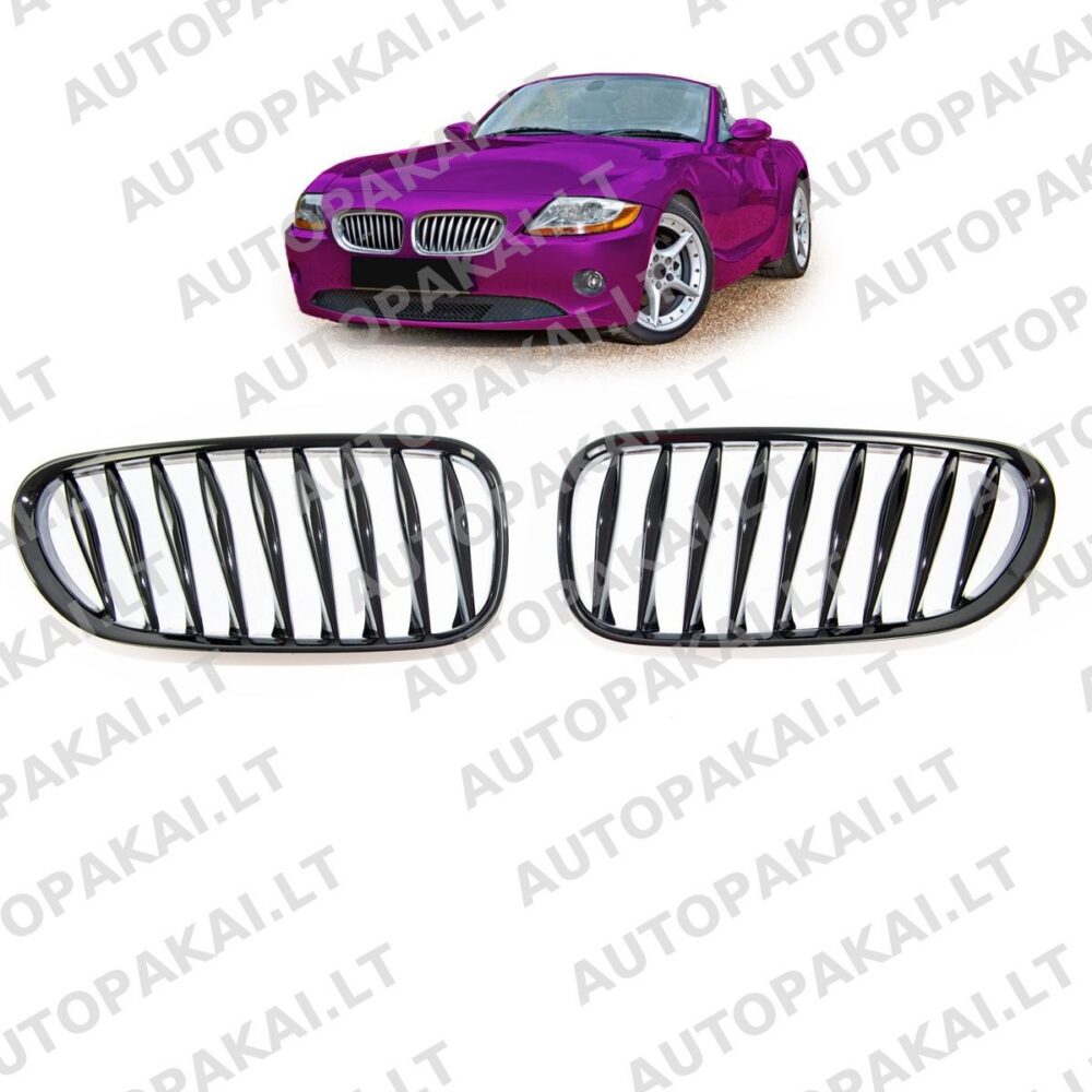 Front Grille Single Line Gloss Black fit for BMW Z4 E85,E86 Roadster Coupe 02-08