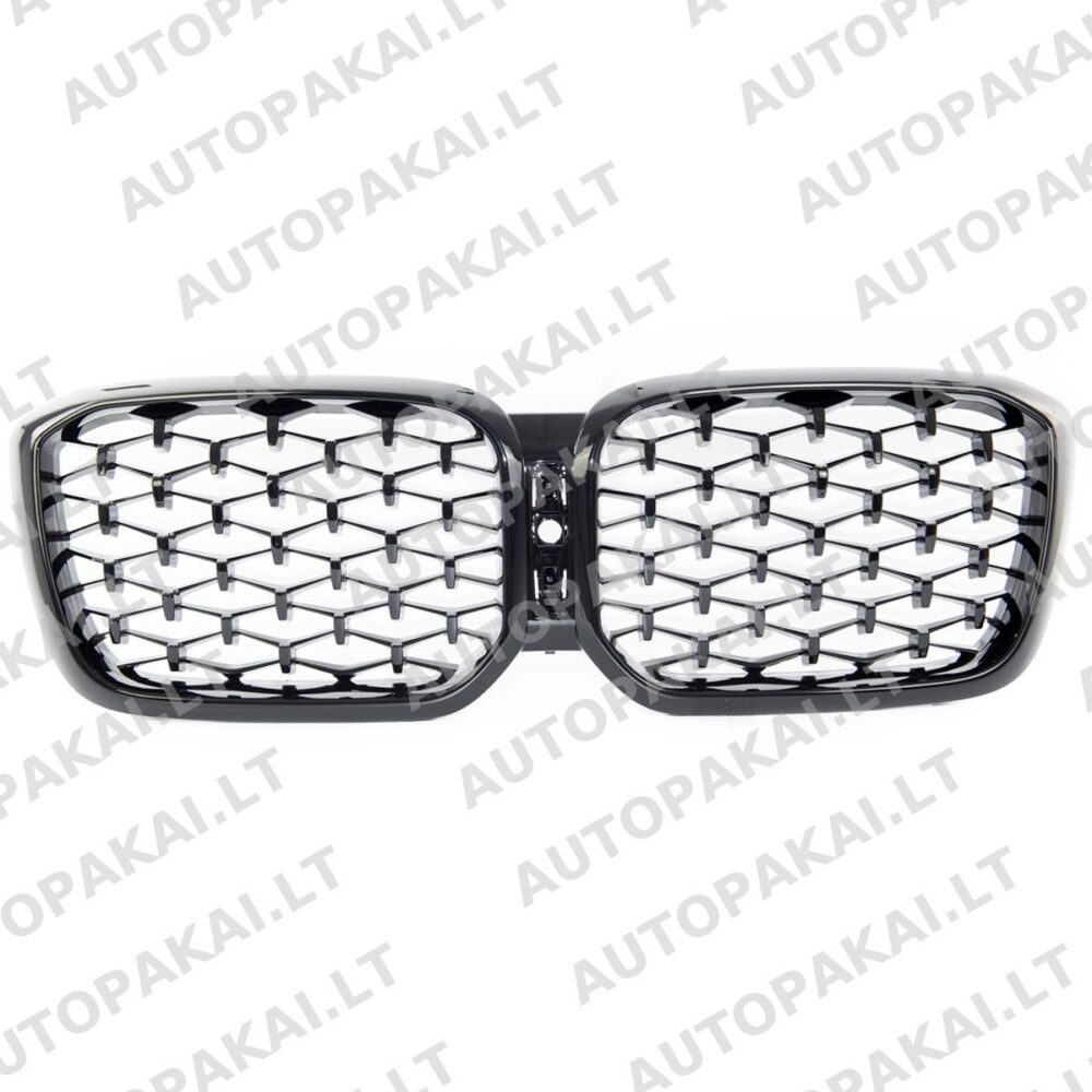 Front Grille Gloss Black suitable for BMW X3 G01, X4 G02 Facelift 21-On Diamond