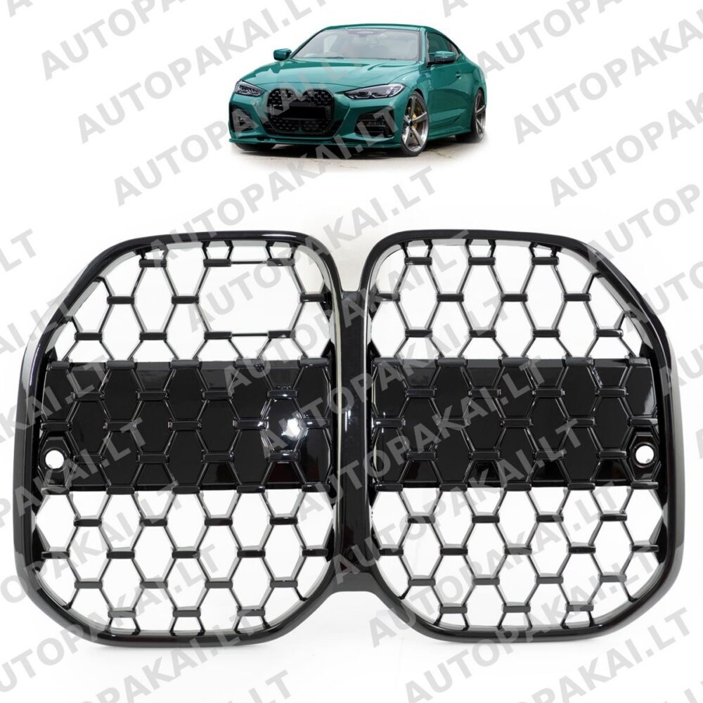 Grille All Gloss Black W/ACC for BMW 4 (G22,G23,G83) 2021->