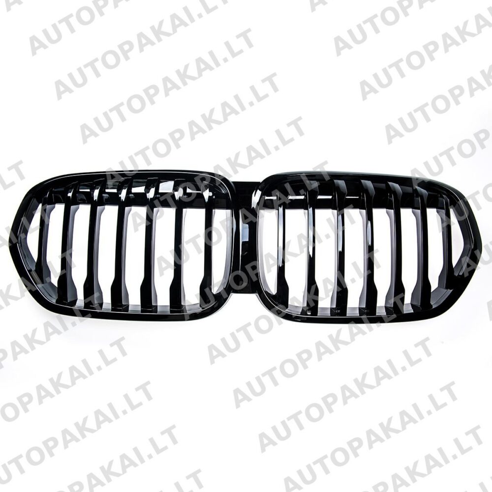 Front Grille Gloss Black suitable for BMW X1 F48 Facelift 19-22 Single Line