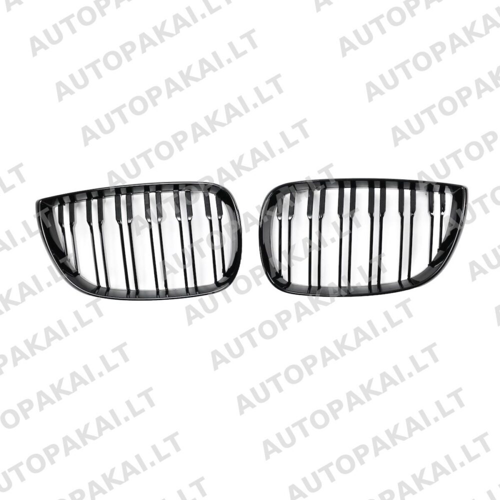 Front Grille Gloss Black suitable for BMW 1 E81, E87 04-12 Dual Line