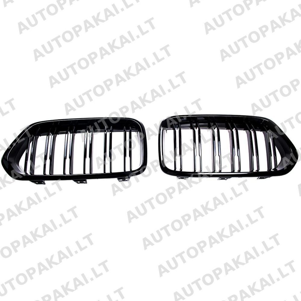 Front Grille Gloss Black suitable for BMW X2 F39 17-On Dual Line