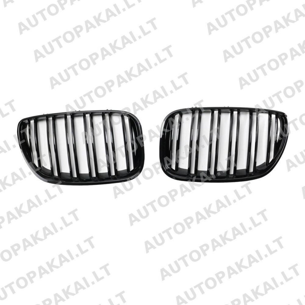 Front Grille Gloss Black suitable for BMW X5 E53 03-06 Dual Line