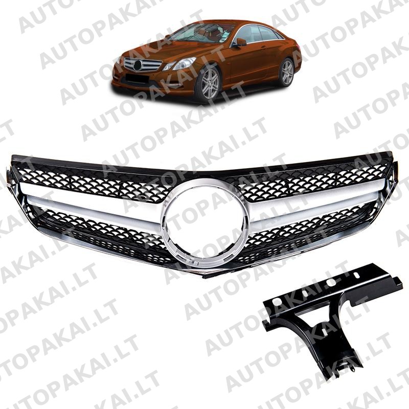 Front Grille Silver suitable for MERCEDES E-Class C207 Coupe Cabrio 09-13