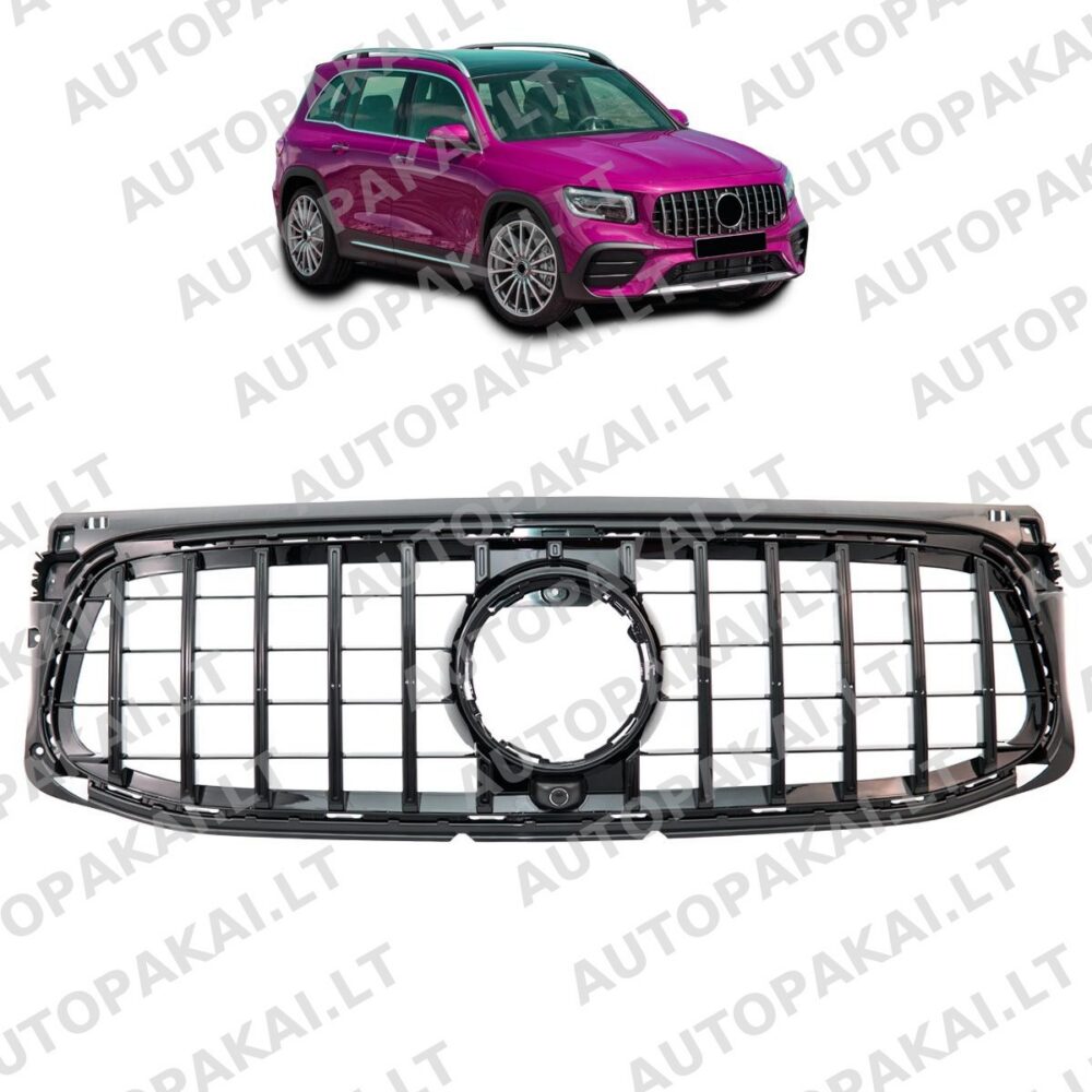 Front Grille Gloss Black fit for MERCEDES GLB X247 19-23 Panamerican GT