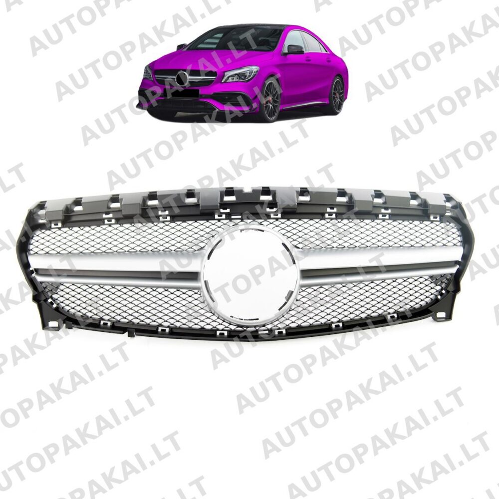 Front Grille Silver suitable for MERCEDES CLA C117 Facelift 16-19