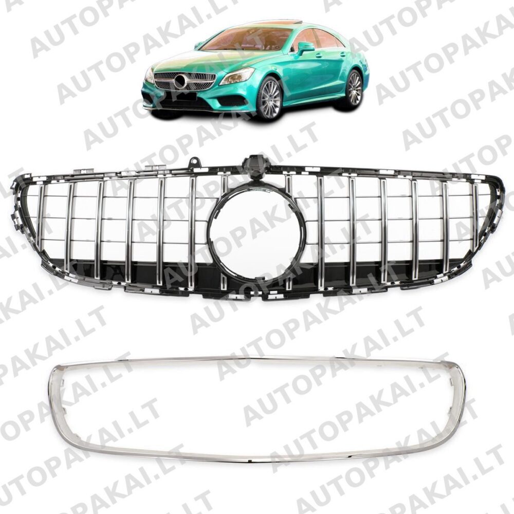 Grille GT Gloss Black Camera for MERCEDES CLS (C218) Facelift 2014-2018