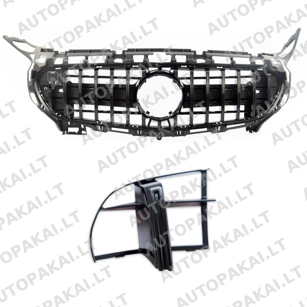 Grotelės GT chromuotos ir juodos, tinkančios MERCEDES GT (C190) 2015-2017