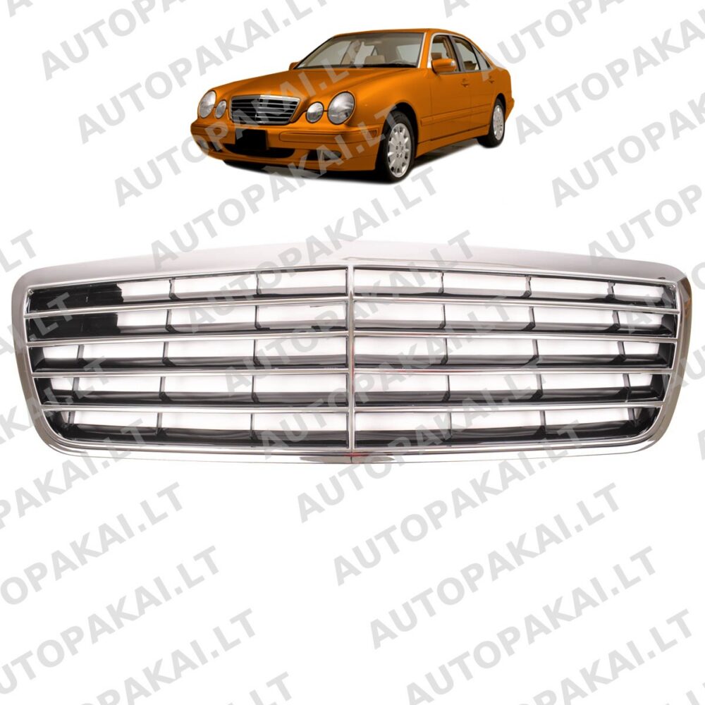 Front Grille Chrome suitable for MERCEDES E-Class W210 Sedan T-Modell 99-02