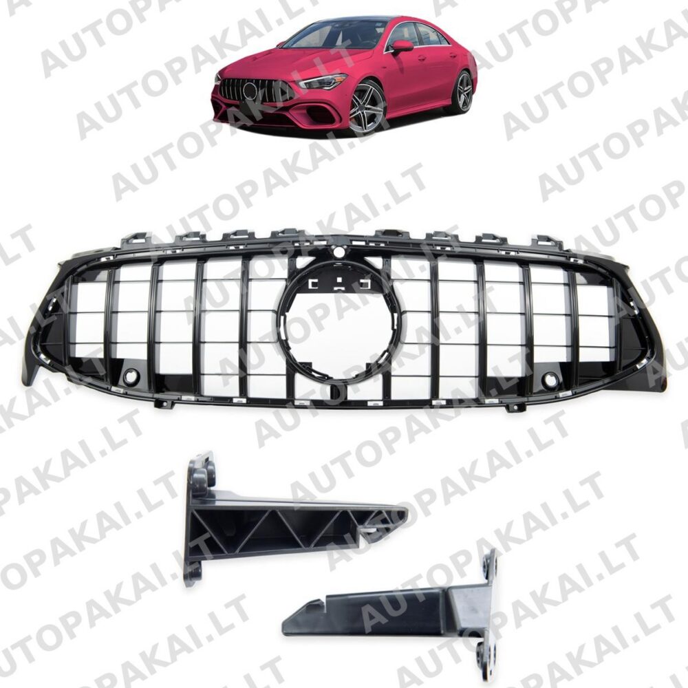Grille GT Gloss Black W/PDC+Camera for MERCEDES CLA (C118, X118) 2019-2023