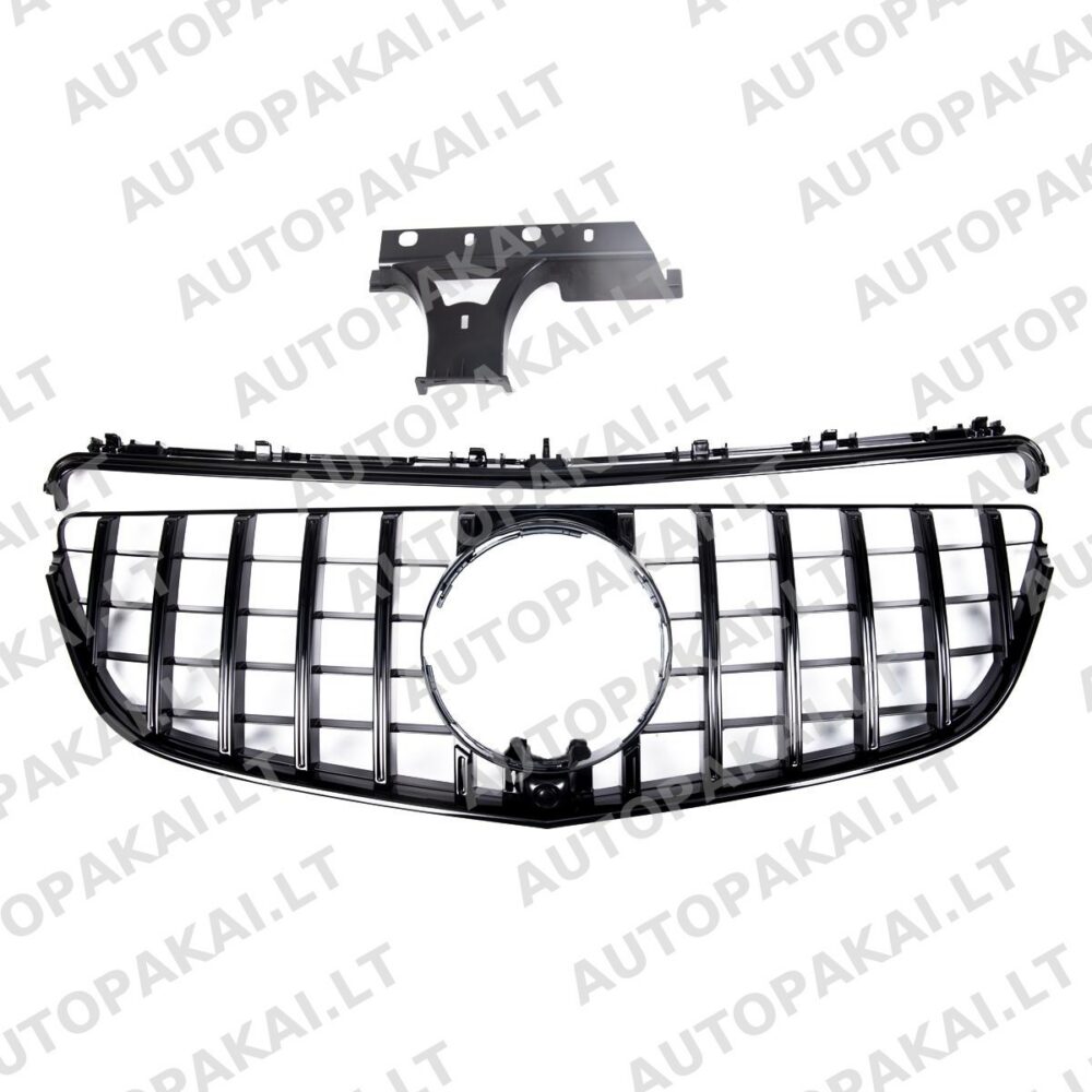 Priekinės grotelės, blizgios juodos, skirtos MERCEDES E C207 Coupe 13-16 Panamericana GT