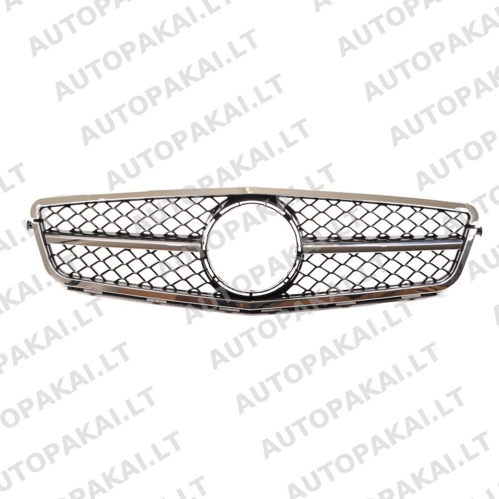 Grille Chrome with Black fit for MERCEDES C-Class W204 Sedan Estate Coupe 07-15