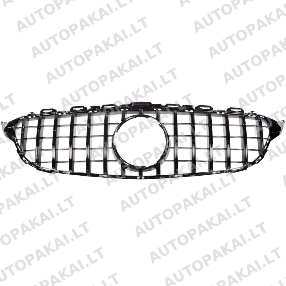 Front Grille Gloss Black MERCEDES C-Class W205 13-18 Panamericana GT