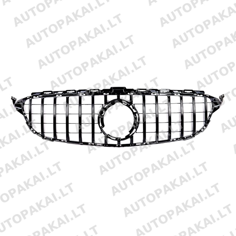 Grotelės blizgios juodos MERCEDES C klasės W205 Facelift 18-21 Panamericana GT