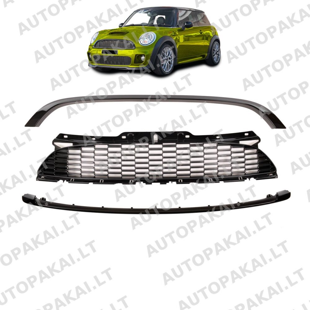 Front Grille Gloss Black suitable for MINI R56, R57, R58, R59 Cooper S 06-15