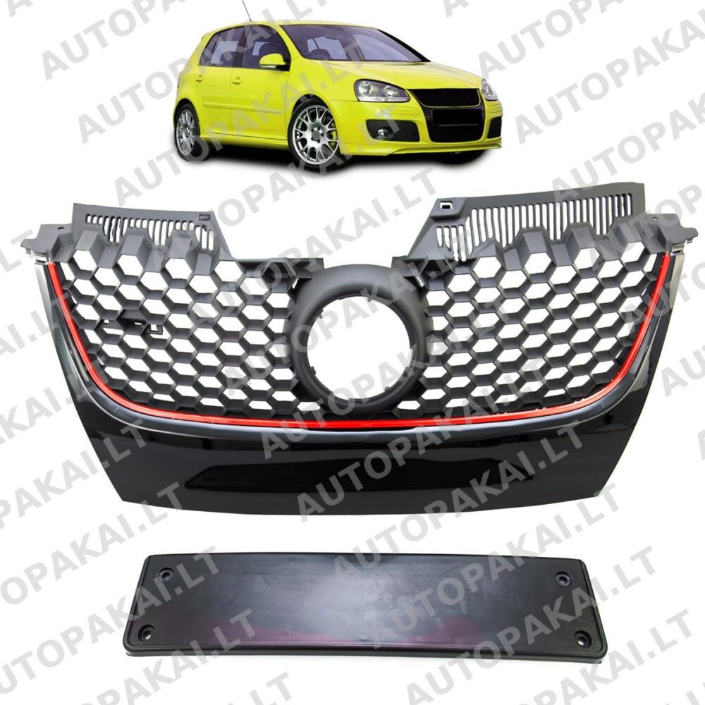 Front Grille Red suitable for VW Golf 5 03-09
