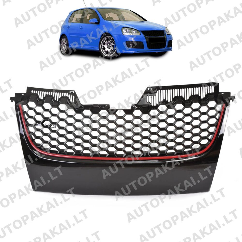 Front Grille Badgeless Red suitable for VW Golf 5 03-09
