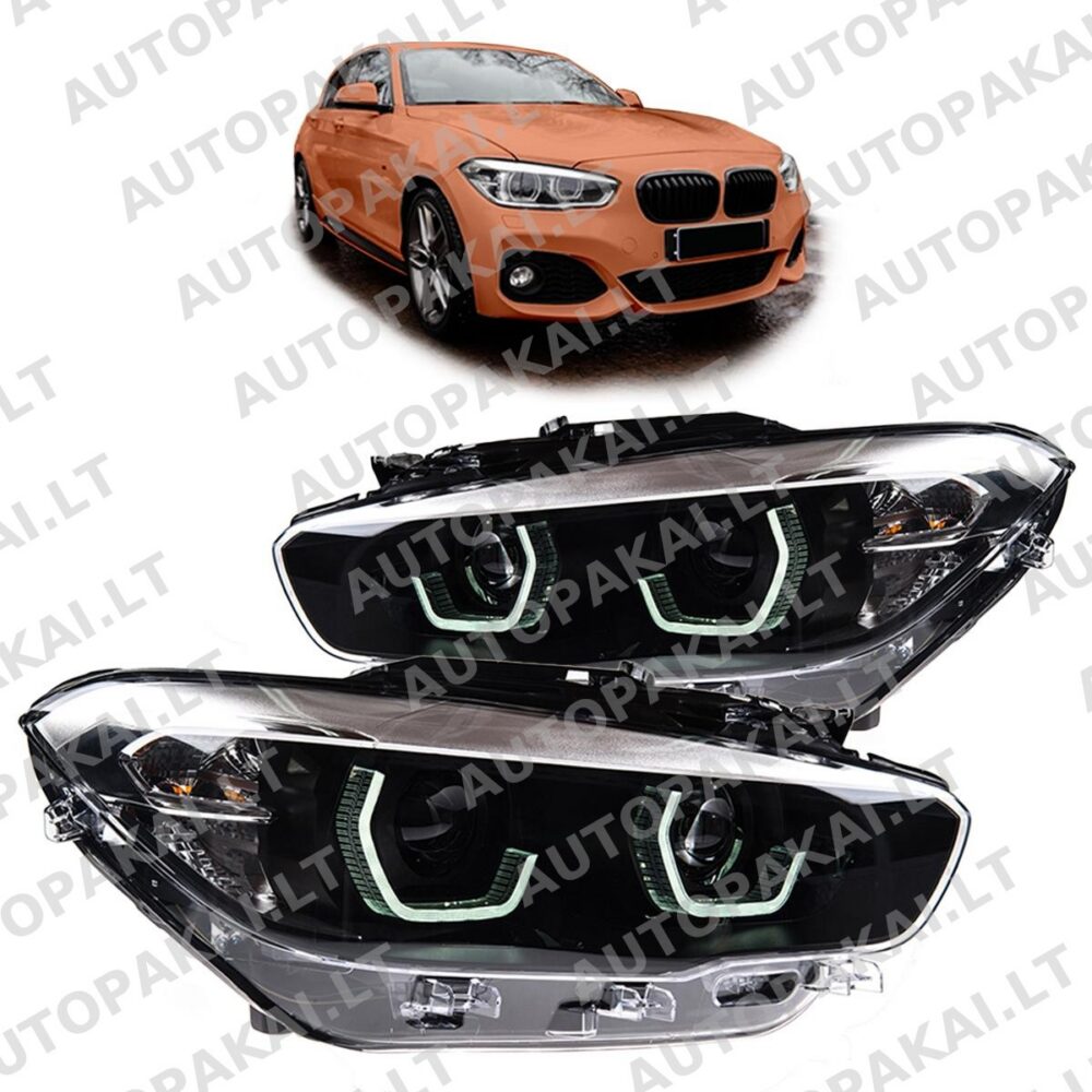 Full LED Headlights Black for BMW (F20,F21) Facelift 15-19 W/Motor for leveling