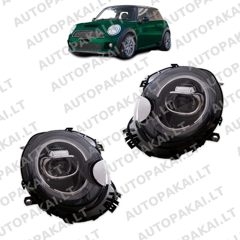 LED Headlights Black for MINI R55;R56;R57;R58;R59 06-14 W/Motor for leveling