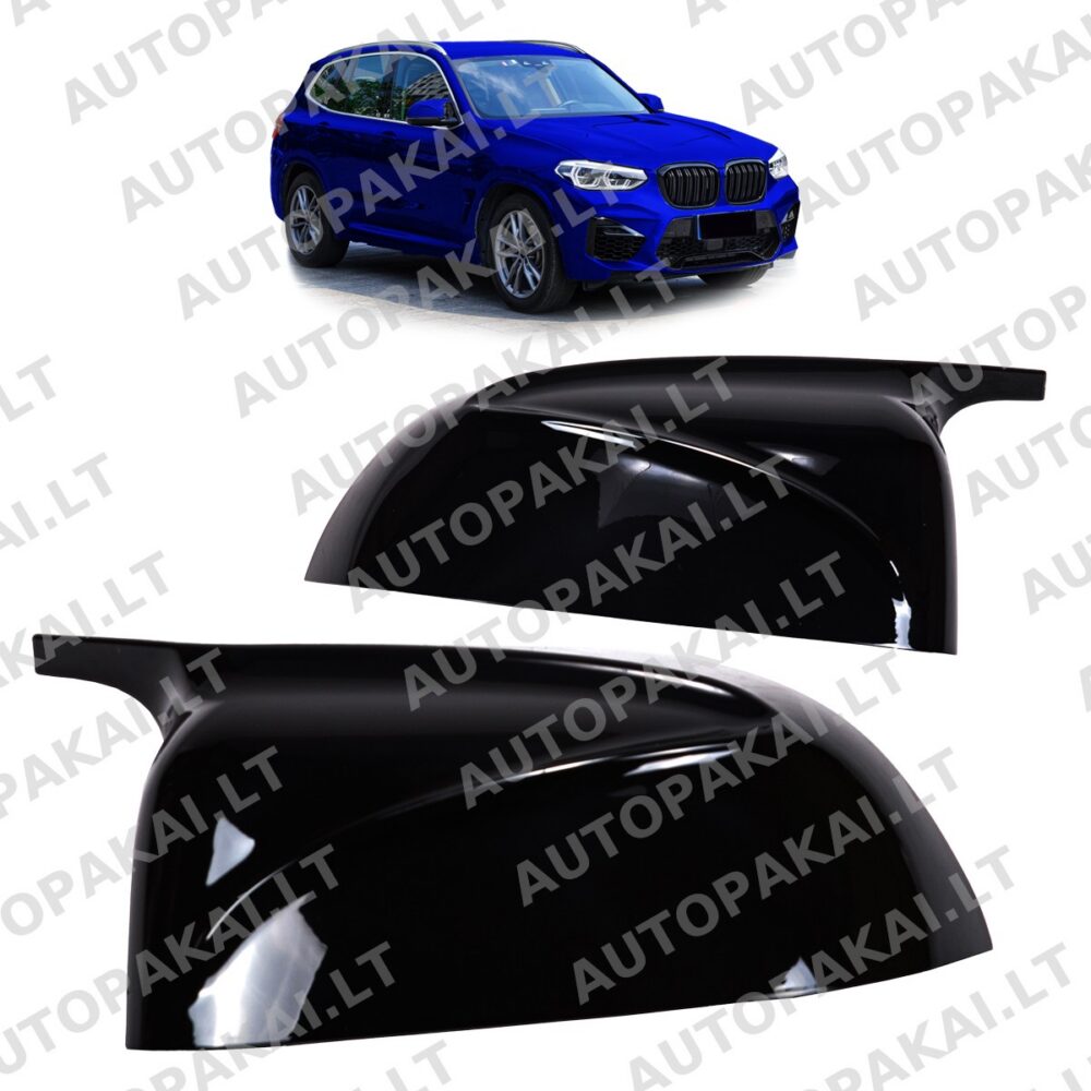 Side Mirror Cover Set Gloss Black for BMW X3,X4,X5,X6,X7, 2017-2020