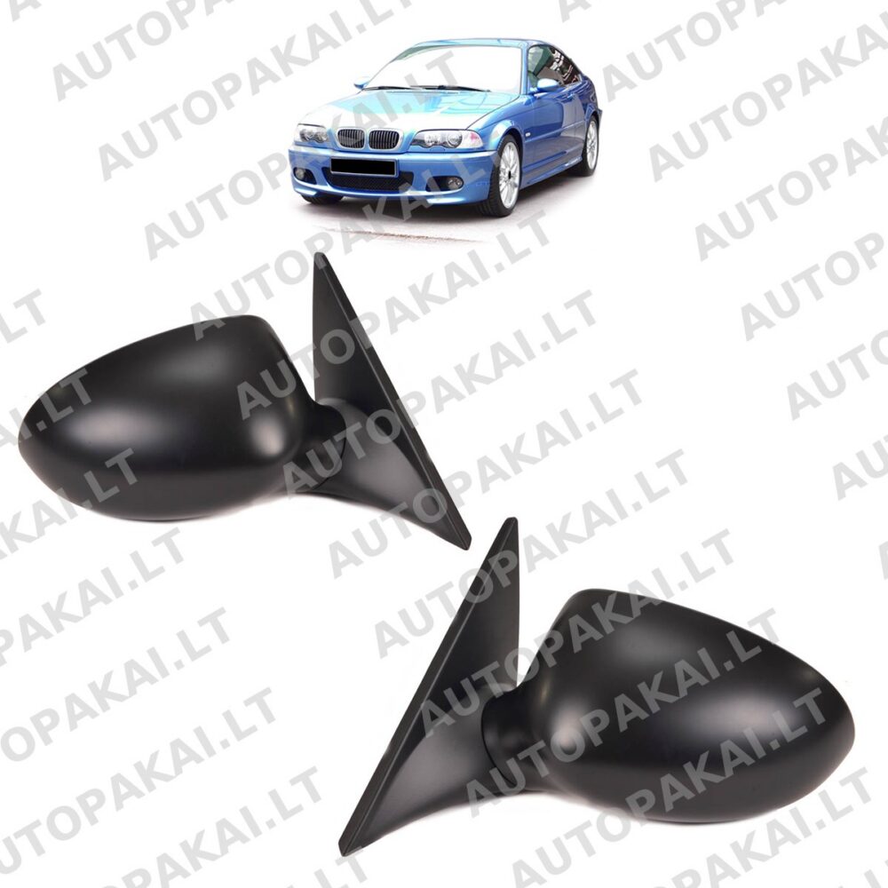 Side Mirrors Set Electric Heated Manual Folding fit BMW 3 E46 99-06