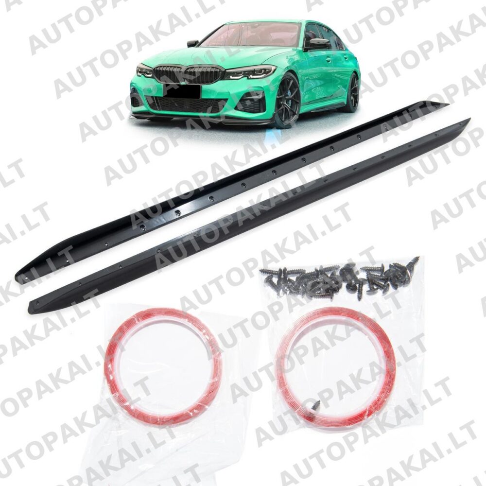 Side Skirts Extensions Matt Black for BMW 3 (G20,G21) Sedan Touring 18->
