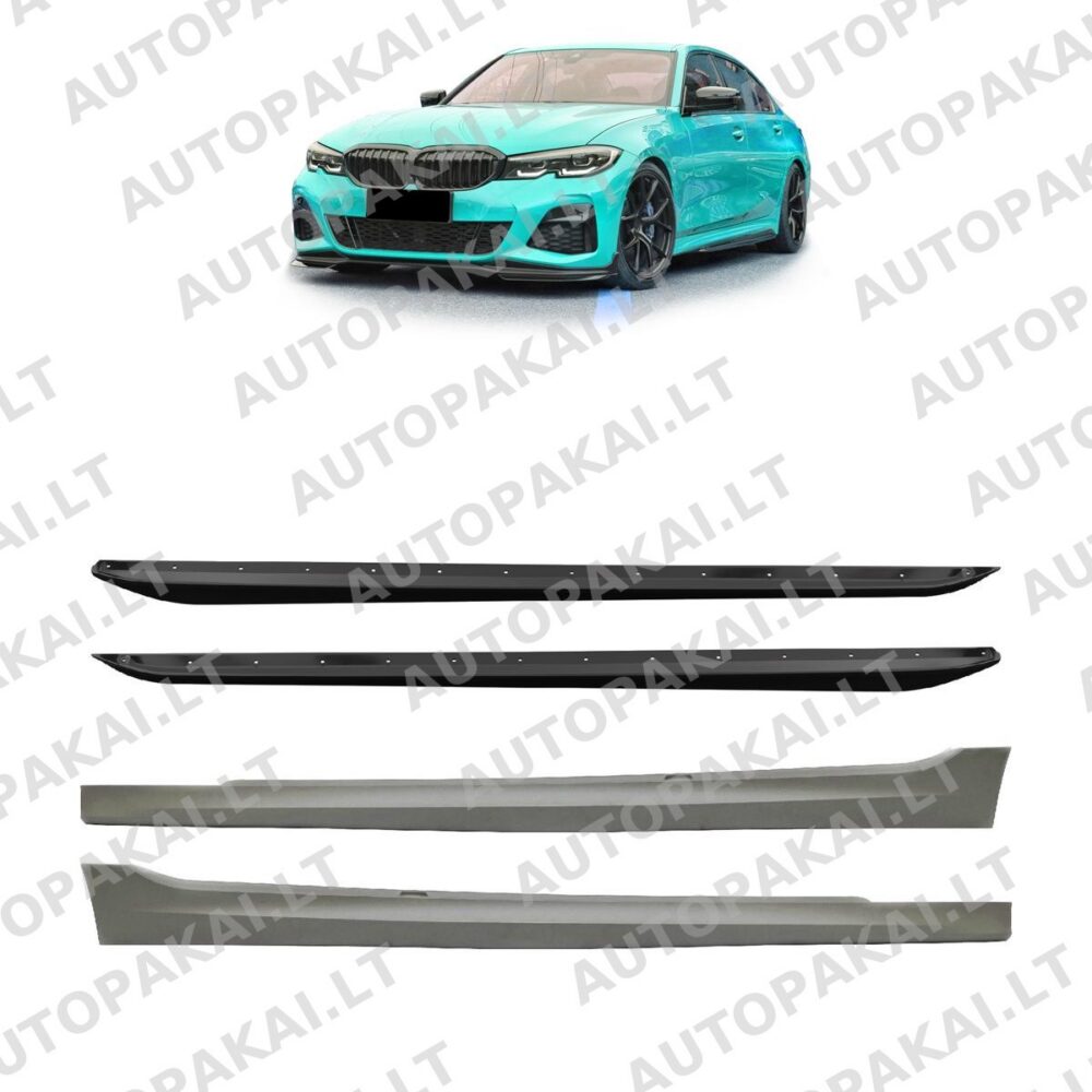 Side Skirts Extensions Carbon Look for BMW 3 (G20,G21) Sedan Touring 18-