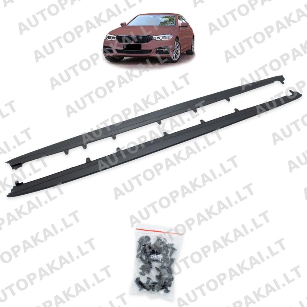 Side Skirts Extensions Matt Black for BMW 5 (G30,G31) Sedan Touring 16->