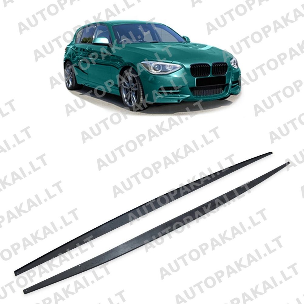 Side Skirts Extensions Matt Black for BMW 1 (F20,F21) Hatchback 2011-2019