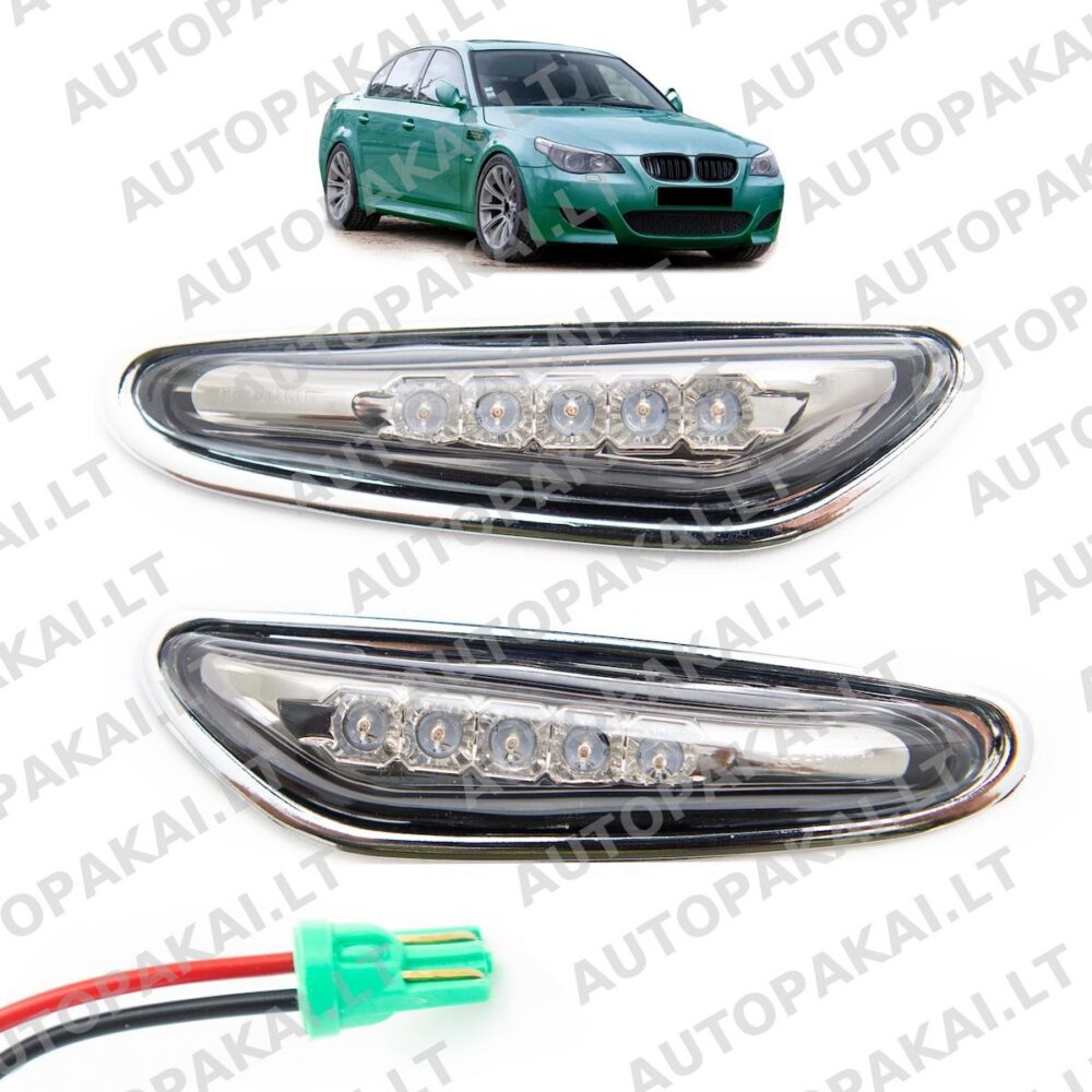 LED Side Indicators Smoke for BMW 5 (E60,E61) 3 (E46) Sedan Touring 2001-2010