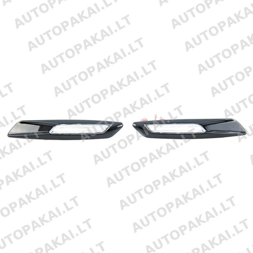 LED Side Indicators for BMW E60 E61 E82 E88 E90 E91 E92 E93 Clear + black chrome