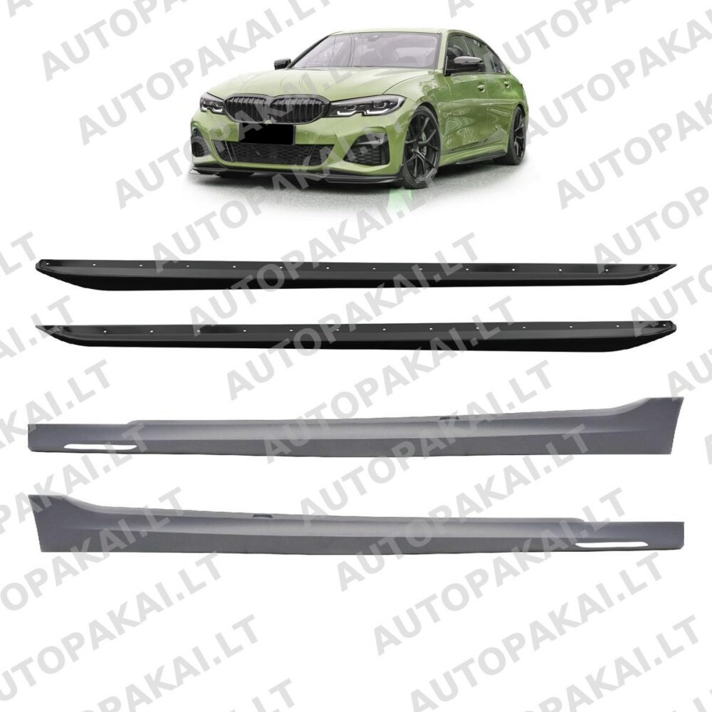 Šoninių slenksčių komplektas su aplinkos apšvietimu, tinkantis BMW 3 G20, G21 Sedan Touring 18-