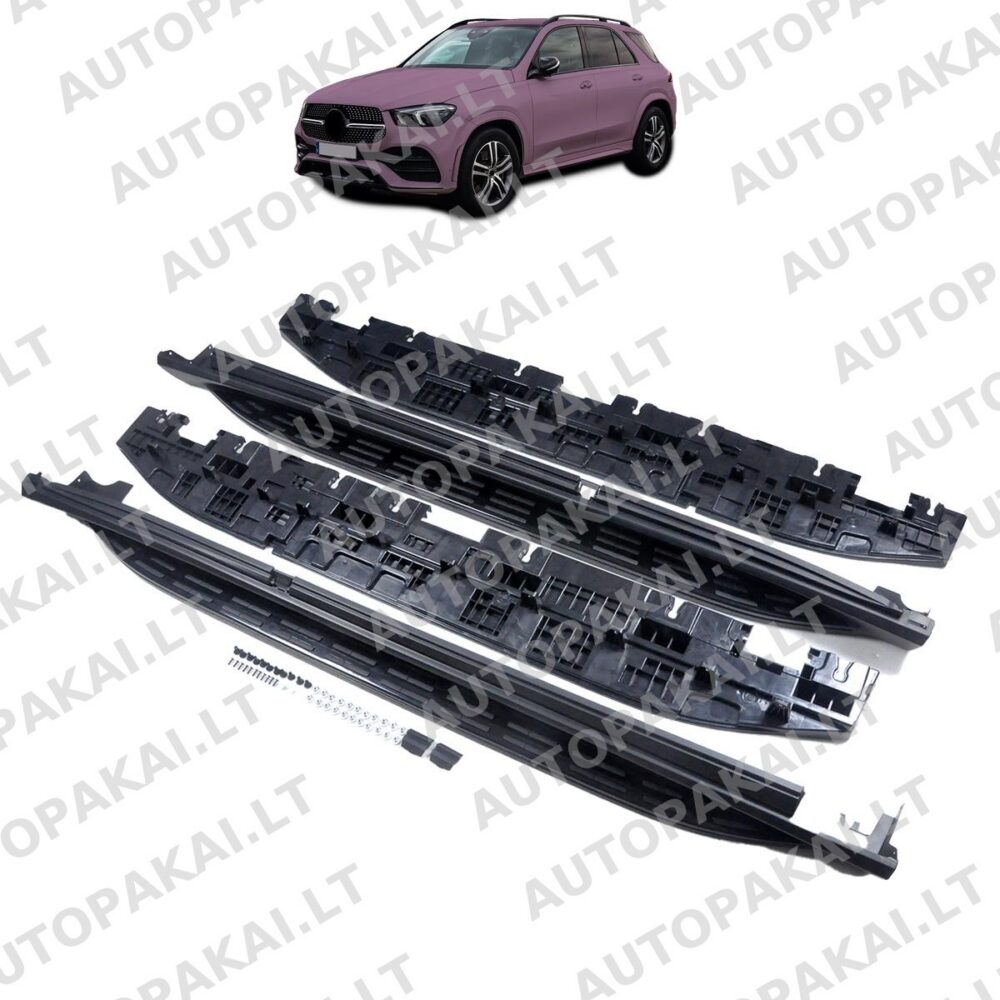 Alu Side Steps Running Boards Black for MERCEDES GLE Coupe (C167) 2018->