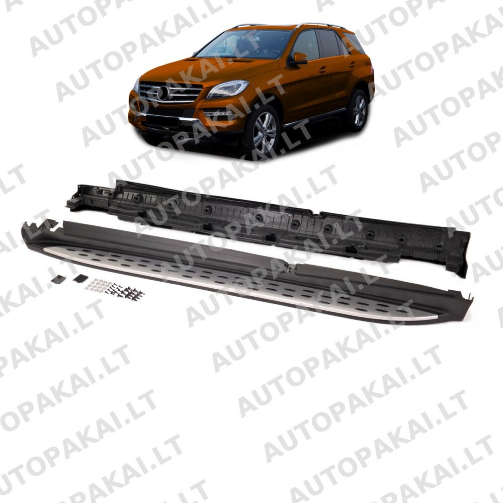 SUV Side Steps Set Aluminium suitable for MERCEDES ML-Class GLE W166 11-18