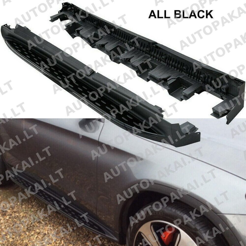 Alu Side Steps Running Boards Black for MERCEDES GLC (X253) GLC Coupe (C253) 15-