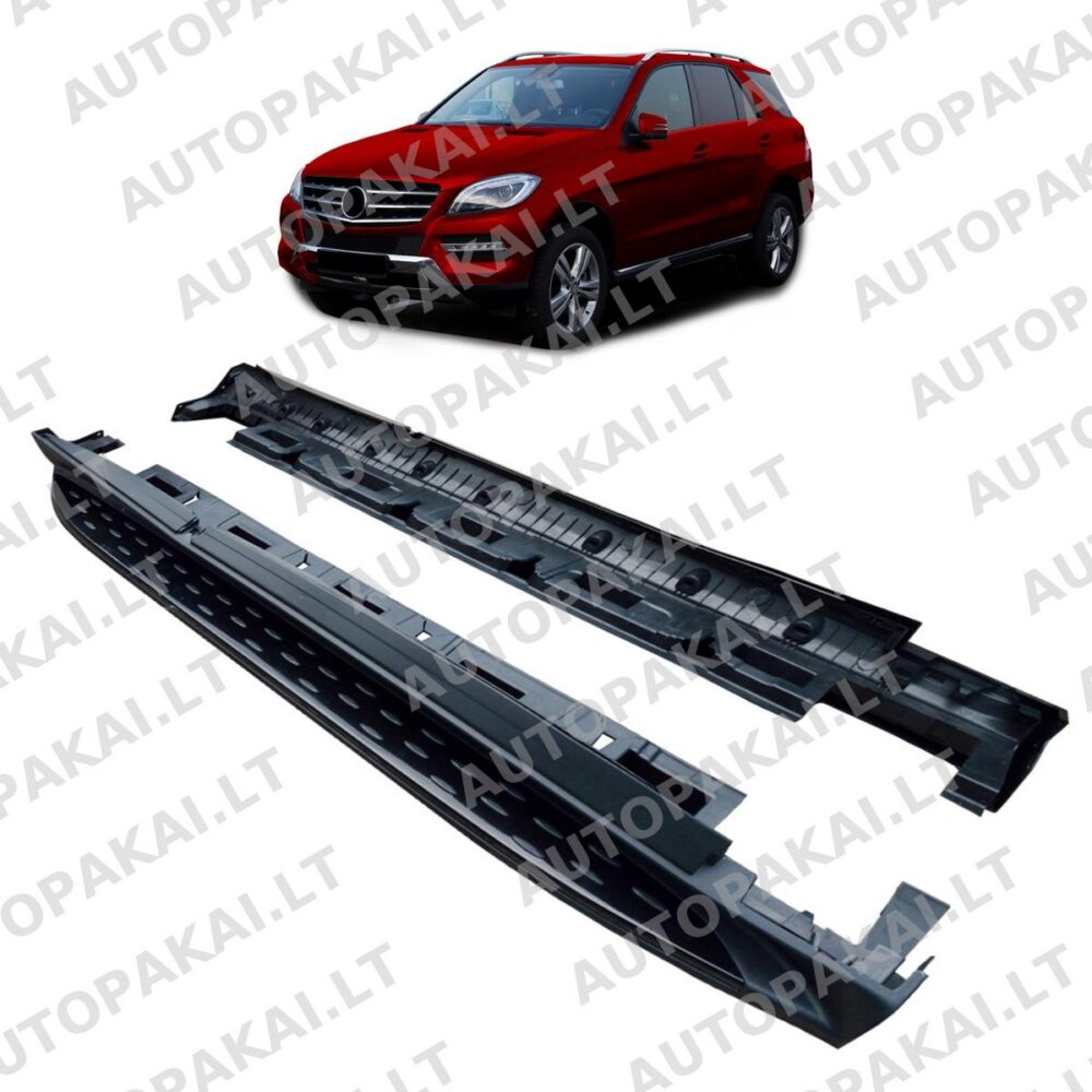 Alu Side Steps Running Boards Black for MERCEDES ML (W166) GLE (W166) 11-
