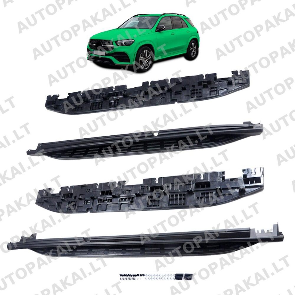 Alu Side Steps Running Boards Black suitable for MERCEDES GLE (V167) 2018->