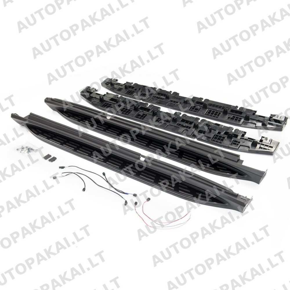 Alu Side Steps Running Boards Black W/Light for MERCEDES GLE Coupe (C167) 19->