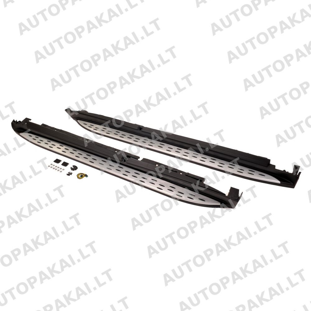 Aliuminio šoniniai laipteliai, tinkantys MERCEDES GL-Class (X166) 2012-2015 m.