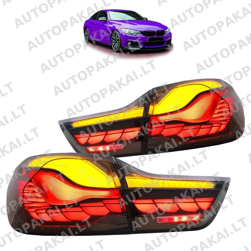 Tail Lights Dynamic LED Smoke fit for BMW 4 F32,F33,F36 GranCoupe 13-20
