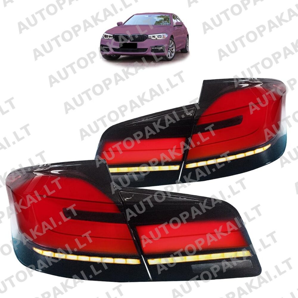 Tail Lights Dynamic LED Dark Red suitable for BMW 5 G30 Sedan Pre-Facelift 17-20