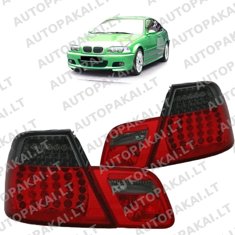 Tail Lights LED Red Smoke suitable for BMW 3 (E46) Coupe Pre-Facelift 1999-2003