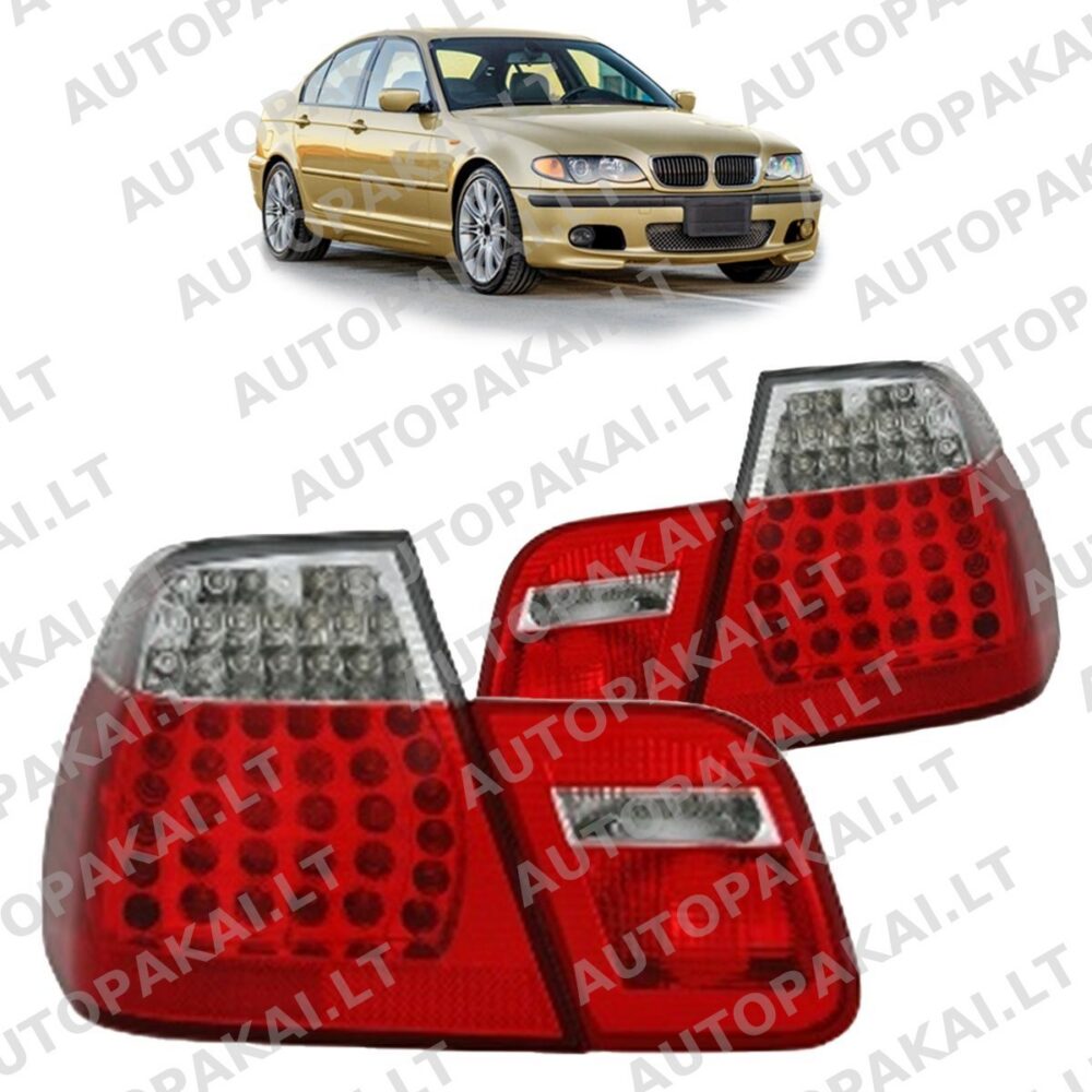Tail Lights LED Red Clear suitable for BMW 3 (E46) Sedan Facelift 2001-2005