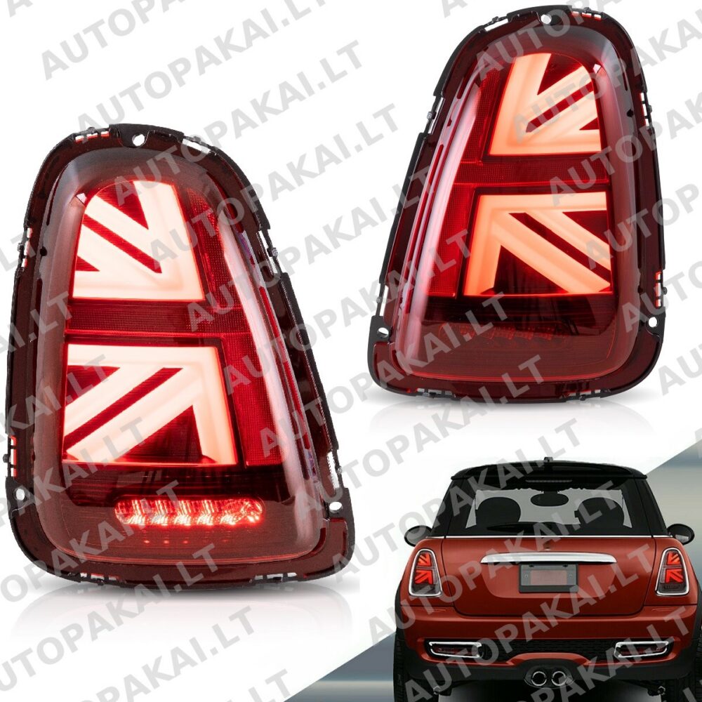 Tail Lights LED Red MINI R56 Hatchback Cabrio 06-13 Union Jack Style
