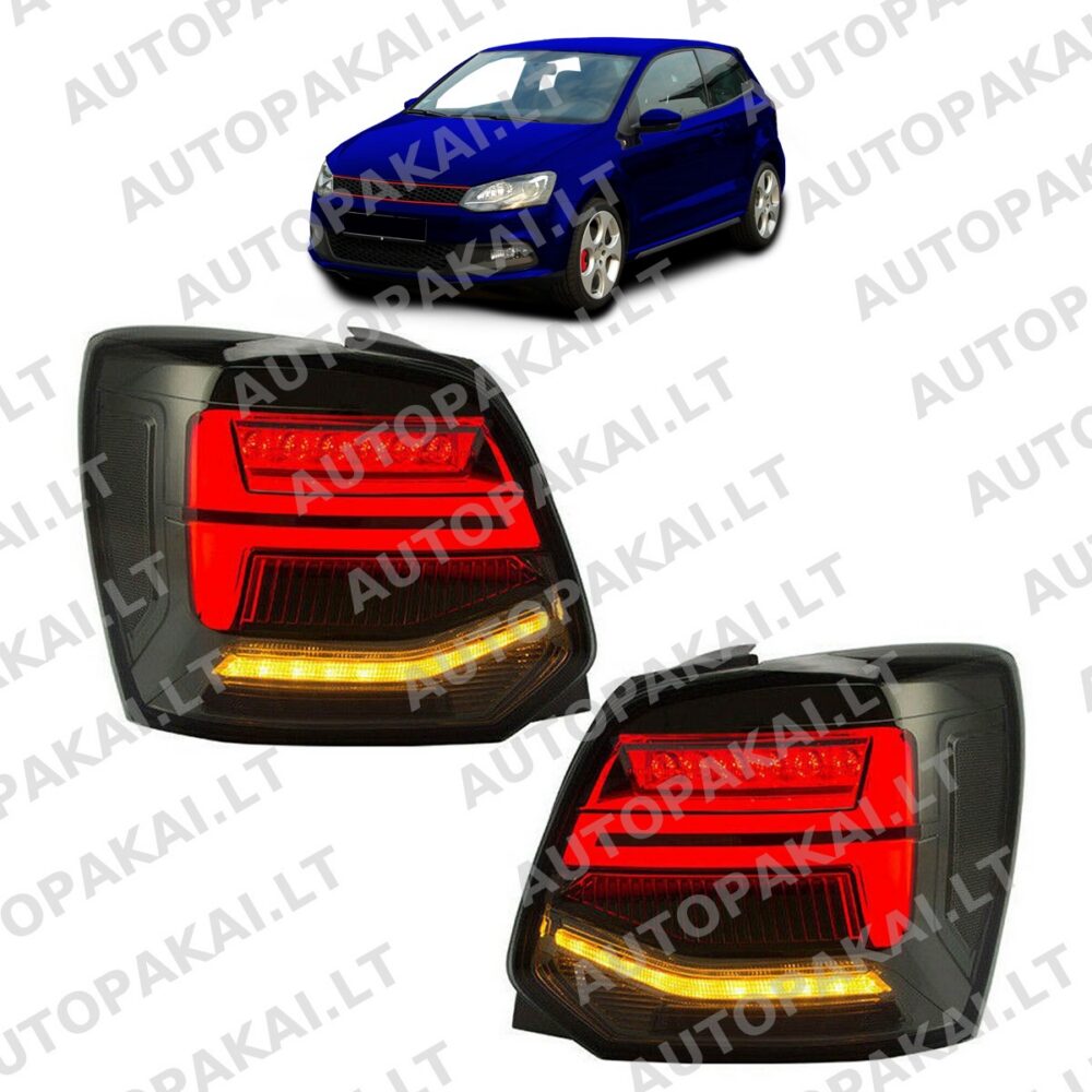Tail Lights Full LED Dynamic Smoke Clear suitable for VW POLO 6R 09-14