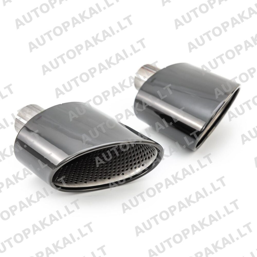 Exhaust Tail Pipes Black Universal suitable for AUDI A3 A4 A5