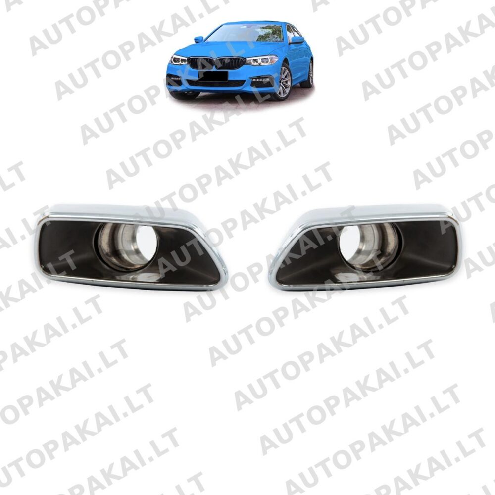 Exhaust Tail Pipes Chrome suitable for BMW 5 G30, G31 Sedan Touring 16-23 550i