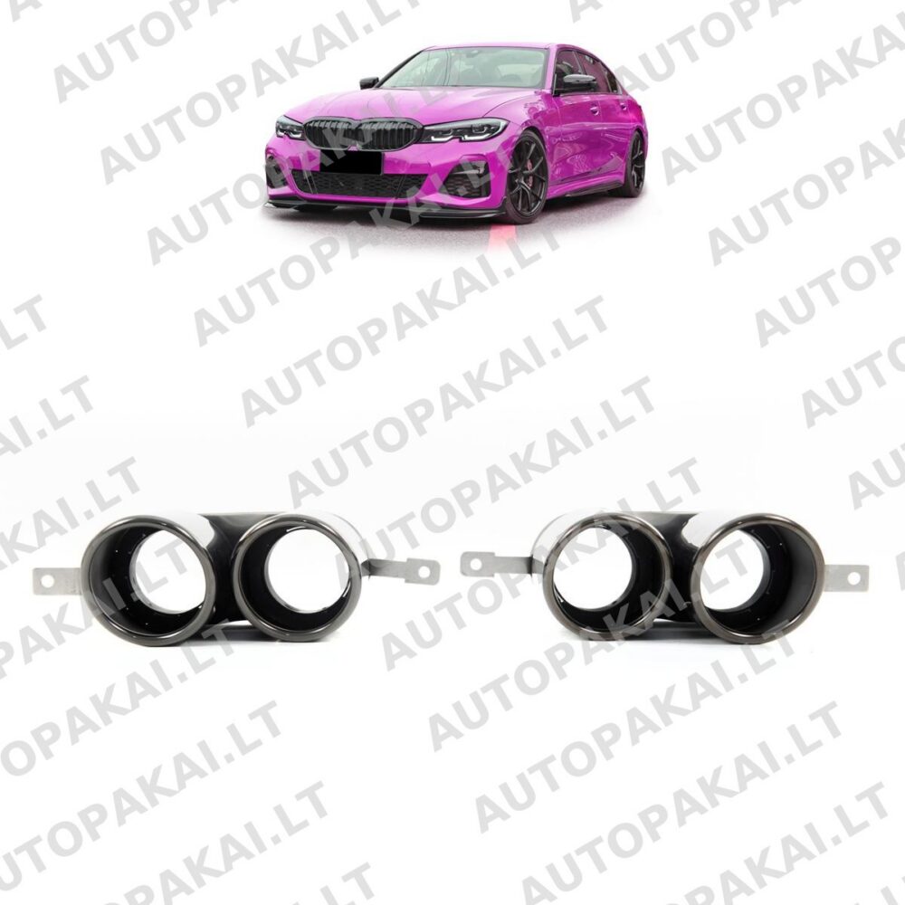 Išmetimo vamzdžiai juodi, tinkantys BMW 3 (G20) sedanui 2018->